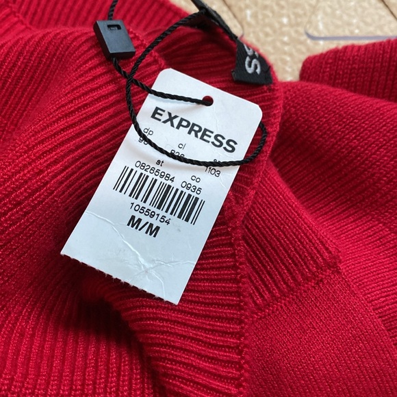 Express Cold Shoulder Ribbed Top - Picture 6 of 6